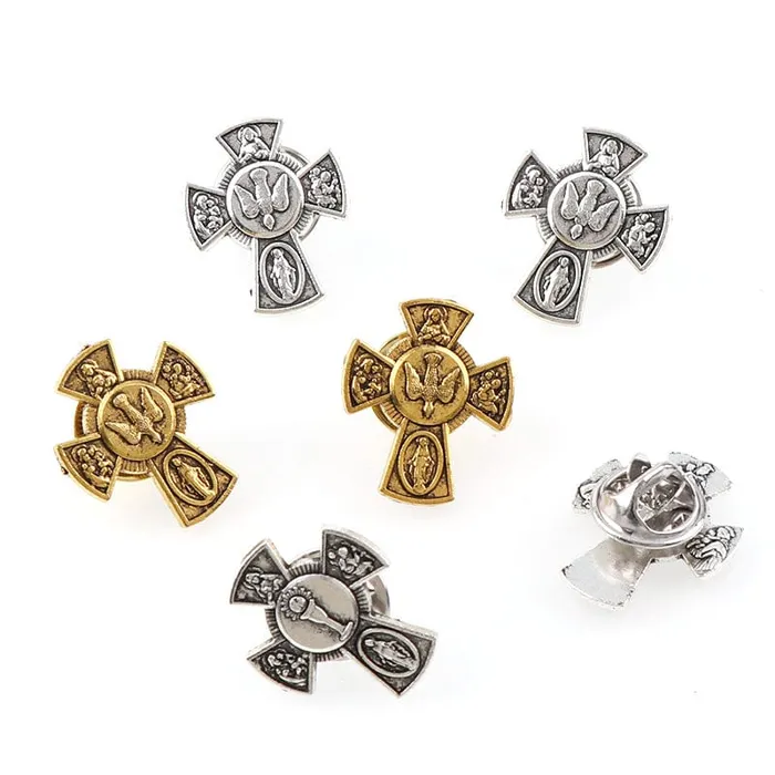 Christian Dove Cross Pin Lords Guidance Necklaces