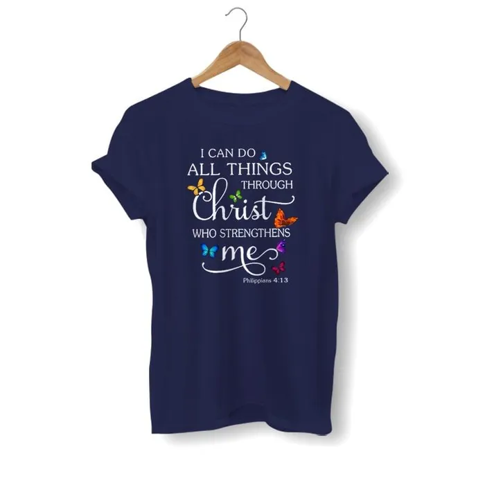 Christian TShirt br I Can Do All Things Lords Guidance Earrings