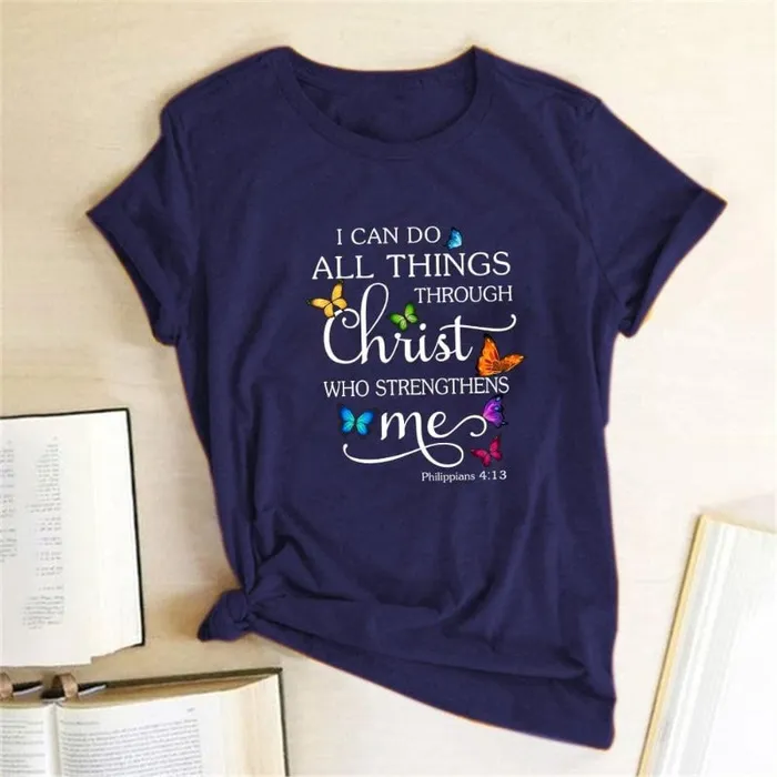Christian TShirt br I Can Do All Things Lords Guidance Earrings