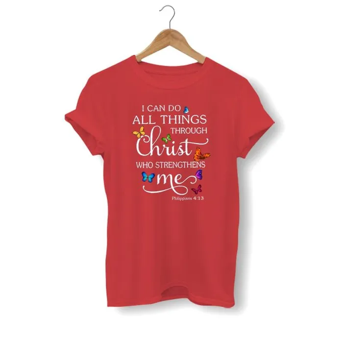 Christian TShirt br I Can Do All Things Lords Guidance Earrings