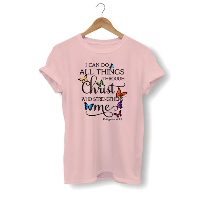 Christian TShirt br I Can Do All Things Lords Guidance Earrings