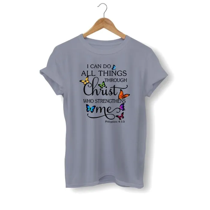 Christian TShirt br I Can Do All Things Lords Guidance Earrings