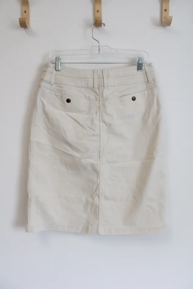 Christopher Banks Cream Stretch Denim Skirt 8 Christopher Banks Earrings
