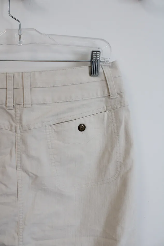 Christopher Banks Cream Stretch Denim Skirt 8 Christopher Banks Earrings