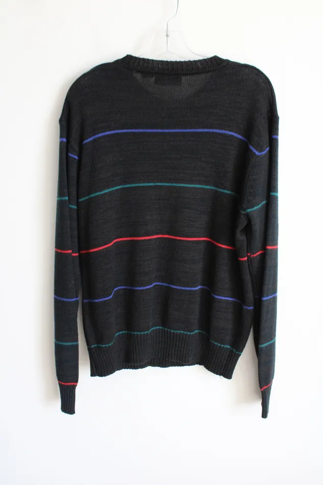 City Streets Vintage 90s Black Knit Sweater XL City Streets Rings