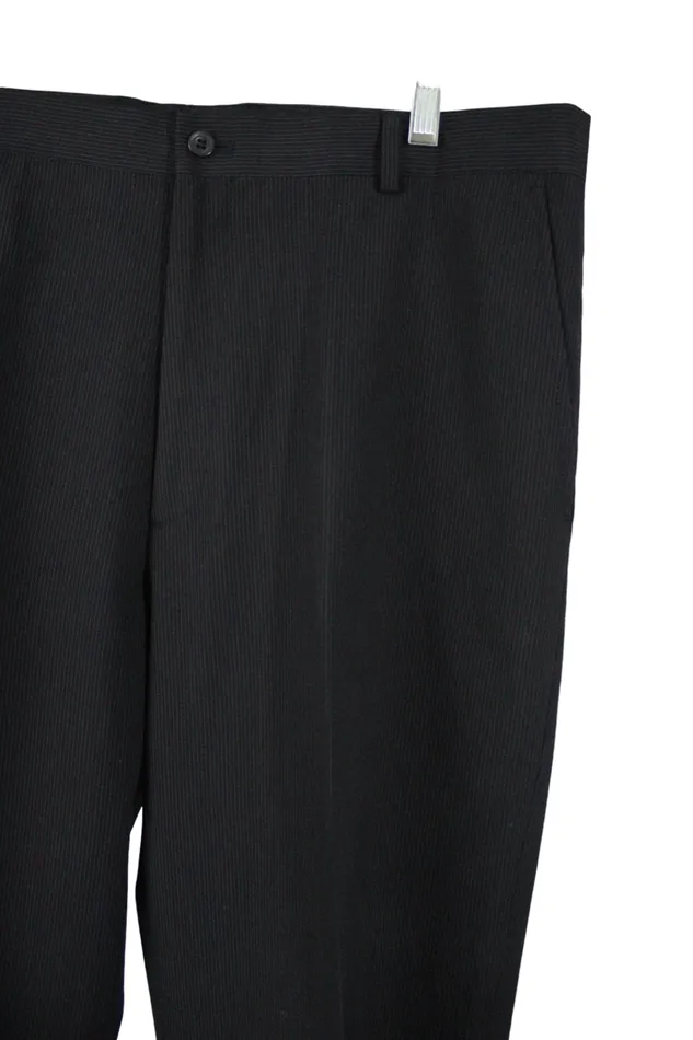 Claiborne Black Pinstriped Dress Pants 36X29 Claiborne Rings