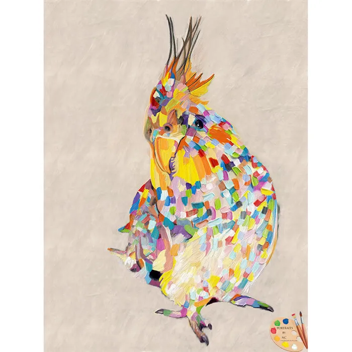 Cockatoo Bird Portrait Portraits by NC Earrings