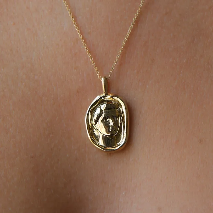 COMMON ERA Necklaces Livia Molten Gold Pendant