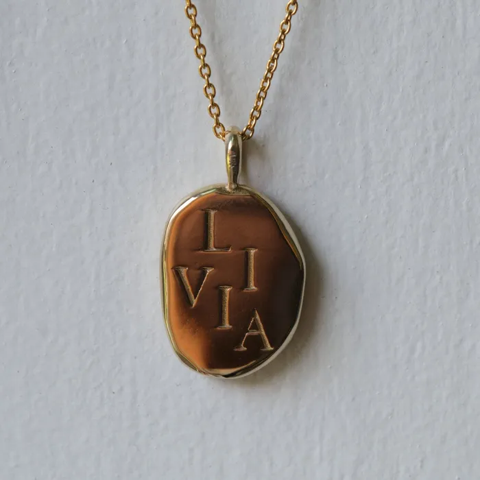 COMMON ERA Necklaces Livia Molten Gold Pendant