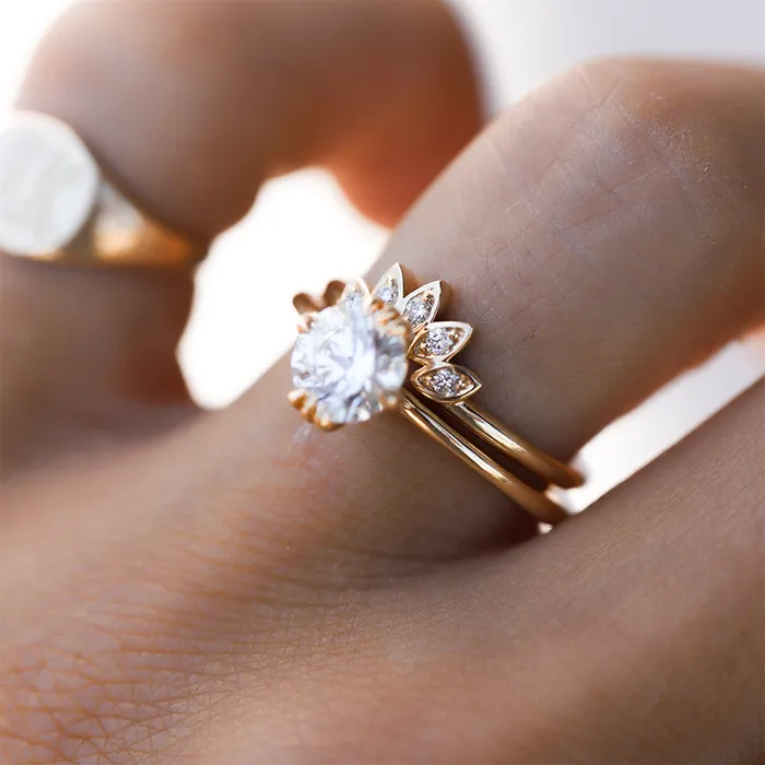 Consider Bridal Rings Water Lily Diamond Ring Earth Mined Consider Bridal Rings Water Lily Diamond Ring Earth Mined