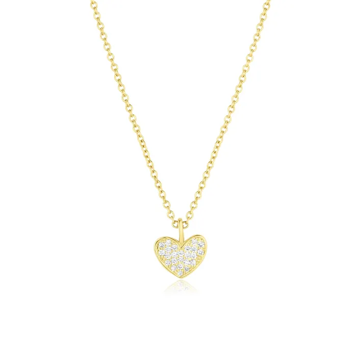 Consider the Wldflwrs Necklaces Small Pav Heart Heritage Necklace