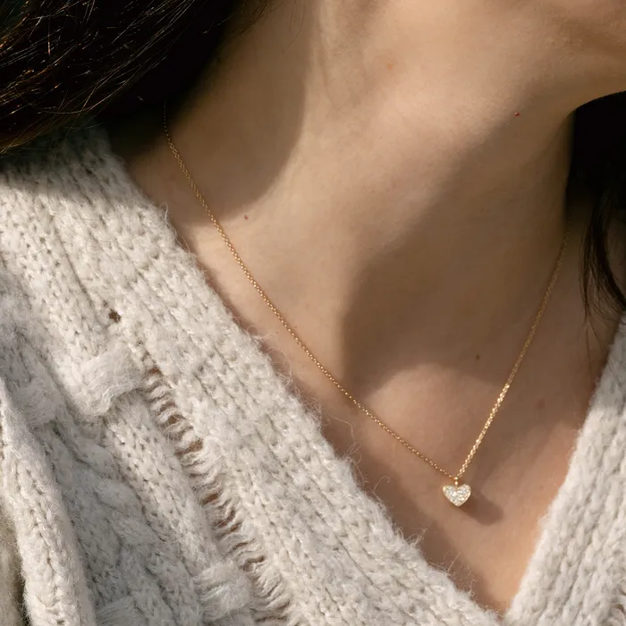 Consider the Wldflwrs Necklaces Small Pav Heart Heritage Necklace Consider the Wldflwrs Necklaces Small Pav Heart Heritage Necklace