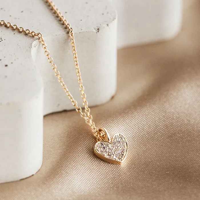 Consider the Wldflwrs Necklaces Small Pav Heart Heritage Necklace Consider the Wldflwrs Necklaces Small Pav Heart Heritage Necklace