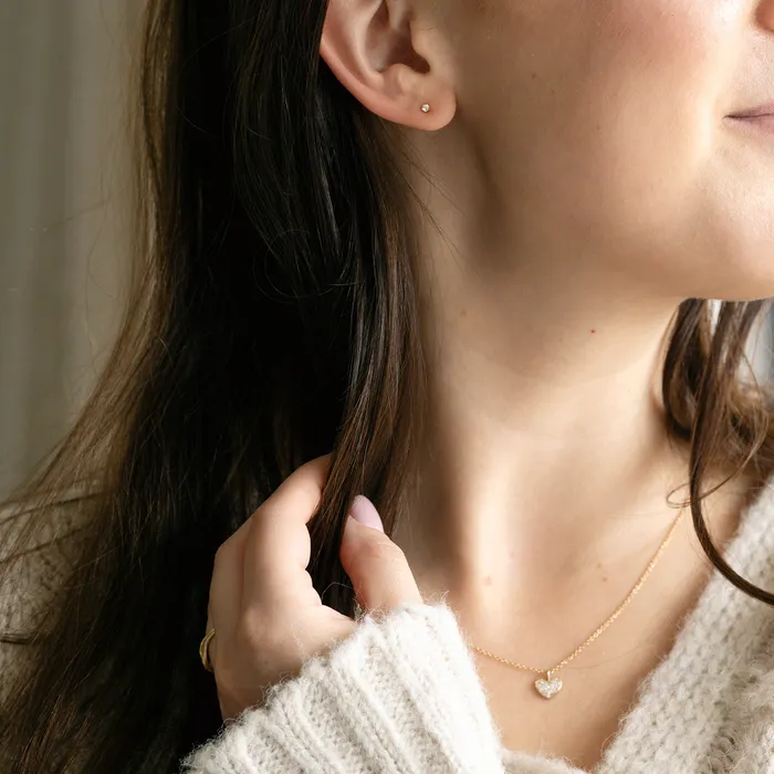 Consider the Wldflwrs Necklaces Small Pav Heart Heritage Necklace Consider the Wldflwrs Necklaces Small Pav Heart Heritage Necklace