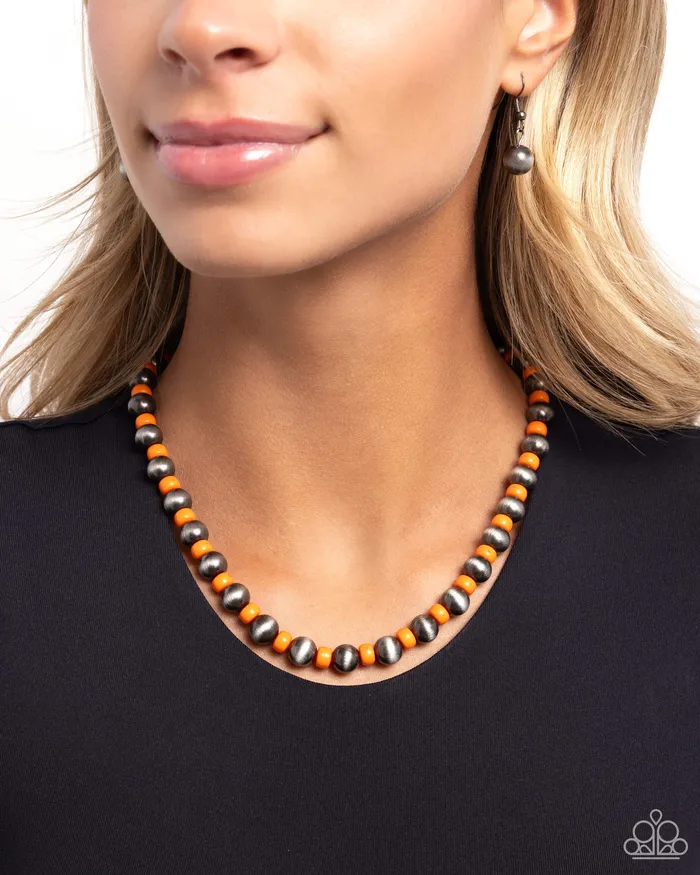 Contemporary Confidence Orange Paparazzi Accessories Earrings