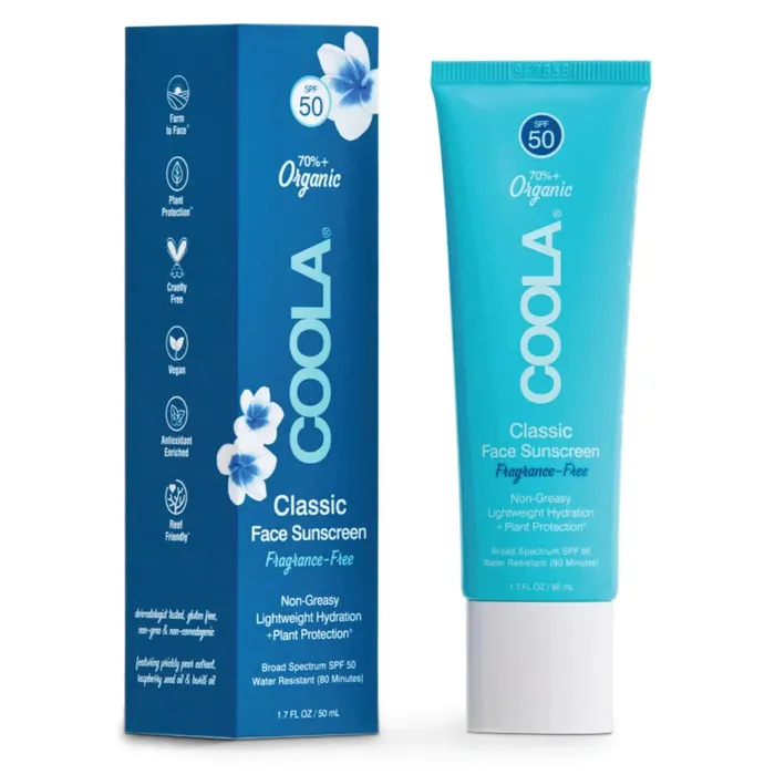 COOLA Rings Coola Classic Organic Fragrance Free SPF 50 Face Sunscreen