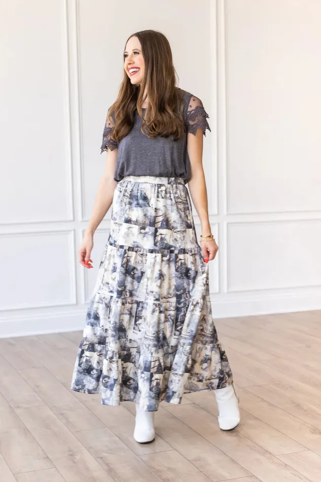 COWGIRL ROMANCE TIERED MAXI SKIRT SOUTHERN GRACE WHOLESALE Earrings