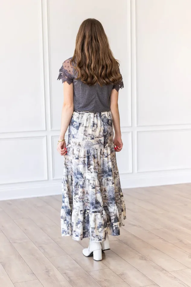 COWGIRL ROMANCE TIERED MAXI SKIRT SOUTHERN GRACE WHOLESALE Earrings