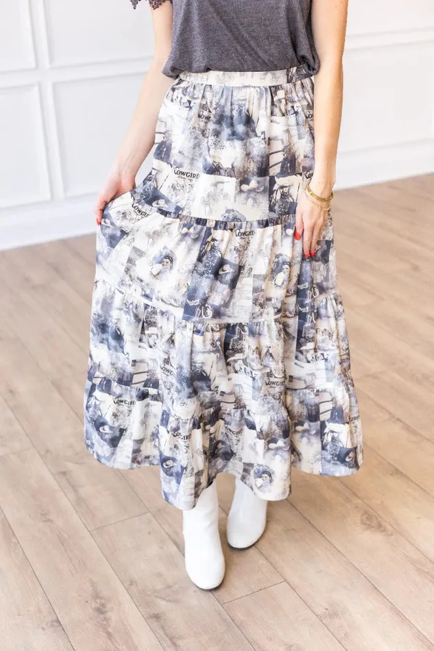 COWGIRL ROMANCE TIERED MAXI SKIRT SOUTHERN GRACE WHOLESALE Earrings