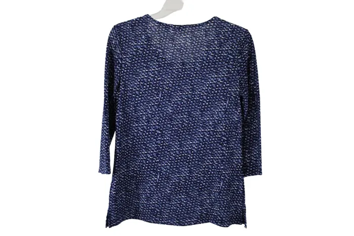 Croft Barrow Croft Barrow Blue Blouse Petite XS Rings