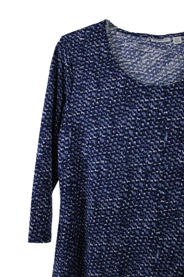 Croft Barrow Croft Barrow Blue Blouse Petite XS Rings