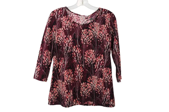 Croft Barrow Rings NEW Croft Barrow Magenta Floral Top Petite XS