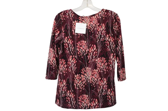 Croft Barrow Rings NEW Croft Barrow Magenta Floral Top Petite XS