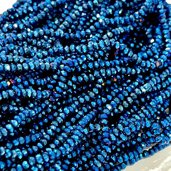 Crystal faceted rondelle 2mm Beads PBC2C4 Peppy Beads Earrings