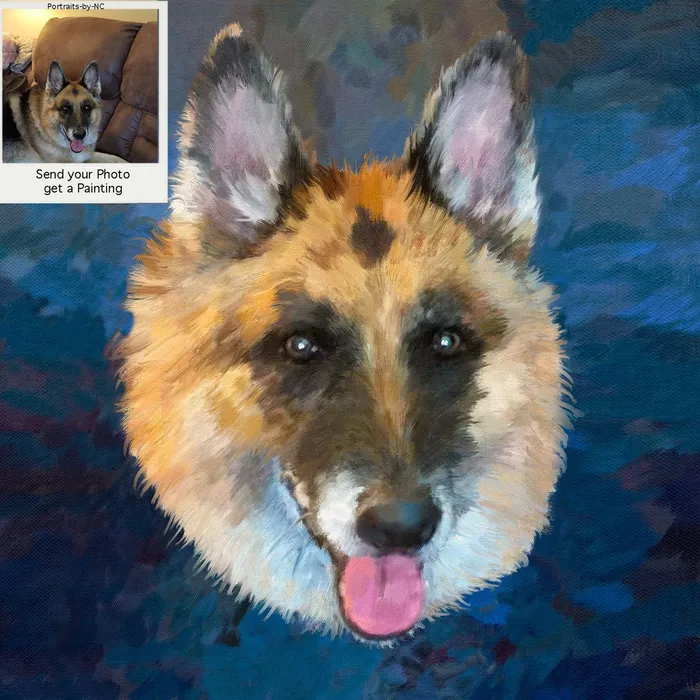 Custom Pet Portrait Dog Portrait German Shepherd Digital Portrait Portraits by NC Necklaces Custom Pet Portrait Dog Portrait German Shepherd Digital Portrait Portraits by NC Necklaces