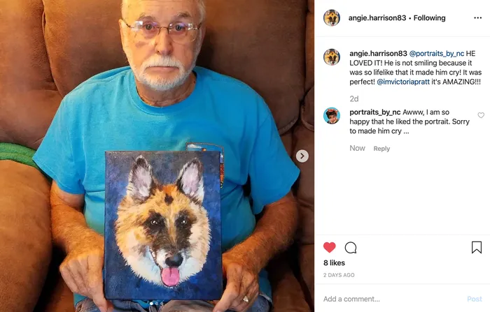 Custom Pet Portrait Dog Portrait German Shepherd Digital Portrait Portraits by NC Necklaces