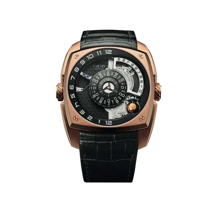 Cyrus Cyrus Klepcys Moon Red Gold Watch Earrings
