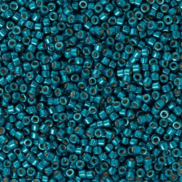 DB2515 Duracoat Galvanized Poseidon Blue Miyuki Delica 110 Peppy Beads Rings