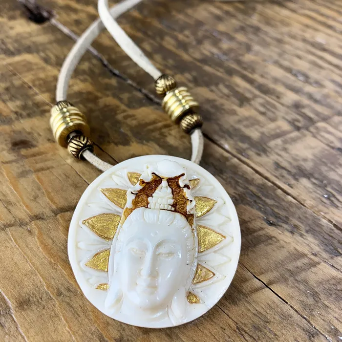 DharmaCrafts Necklaces Kuan Yin with Aura Pendant Necklace