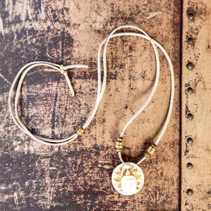 DharmaCrafts Necklaces Kuan Yin with Aura Pendant Necklace DharmaCrafts Necklaces Kuan Yin with Aura Pendant Necklace