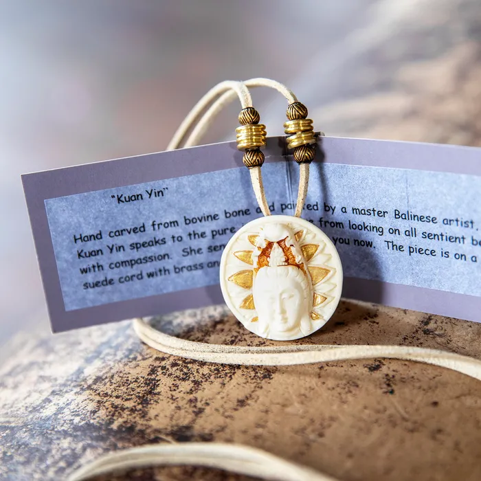 DharmaCrafts Necklaces Kuan Yin with Aura Pendant Necklace DharmaCrafts Necklaces Kuan Yin with Aura Pendant Necklace