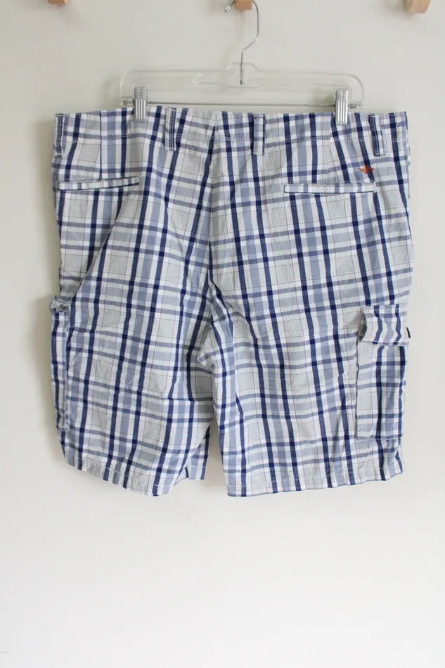 Dockers Rings Dockers Blue Plaid Cargo Shorts 40
