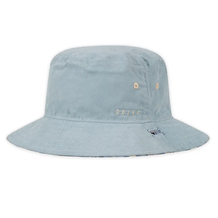 Dozer Boys Bremer Reversible Bucket Hat Teal TANKSTREAM Earrings