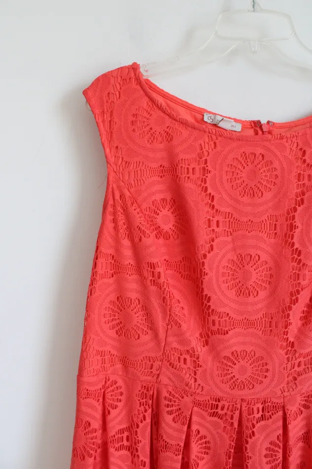 Dressbarn Earrings Dressbarn Orange Lace Dress 16