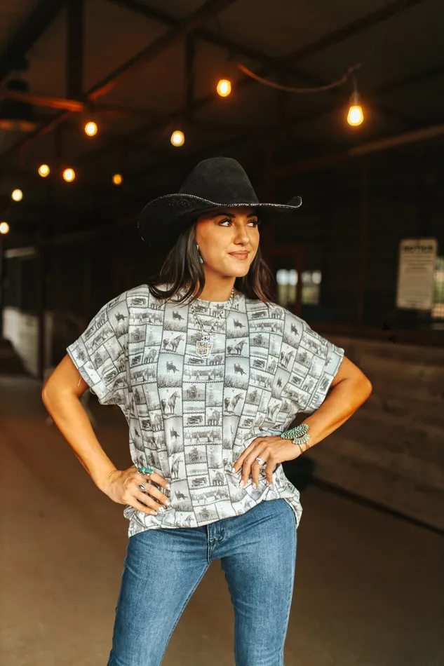 Earrings 2FLY THE HI HORSE OVERSIZED TEE