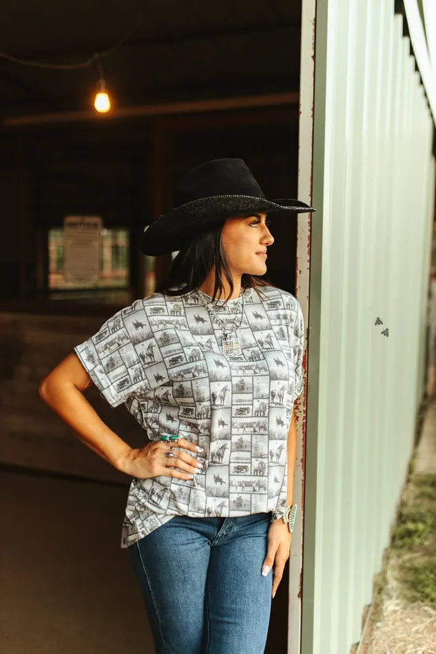 Earrings 2FLY THE HI HORSE OVERSIZED TEE