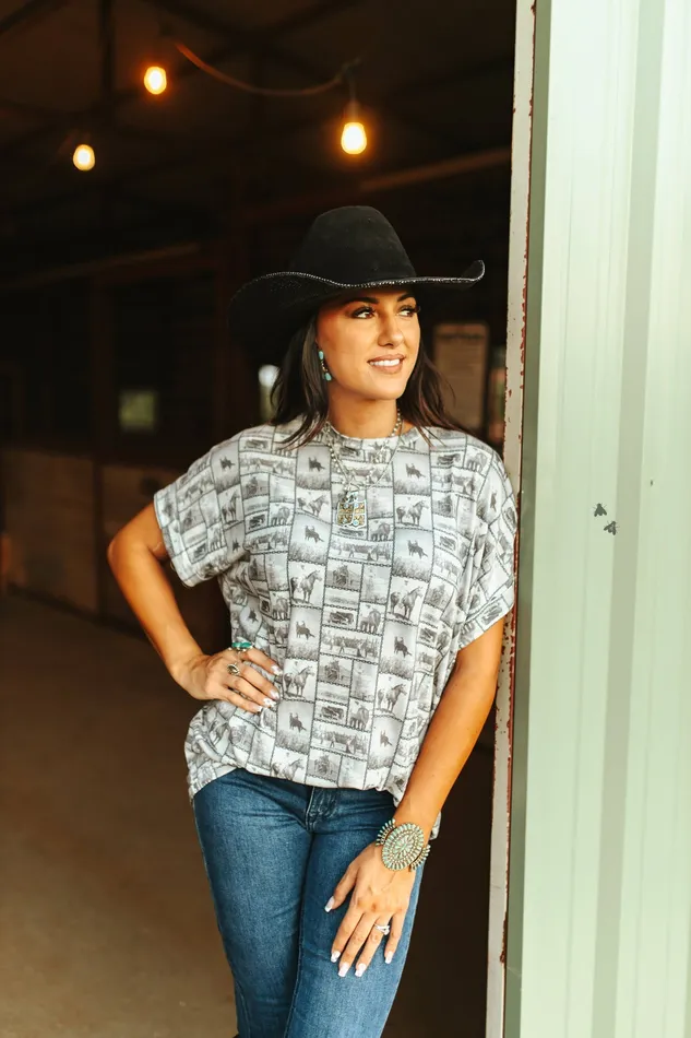 Earrings 2FLY THE HI HORSE OVERSIZED TEE