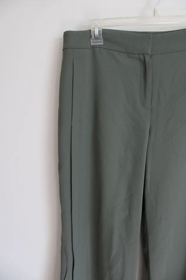 Earrings Ann Taylor LOFT Ann Taylor Sage Green Loose Capri Pants 8 Petite
