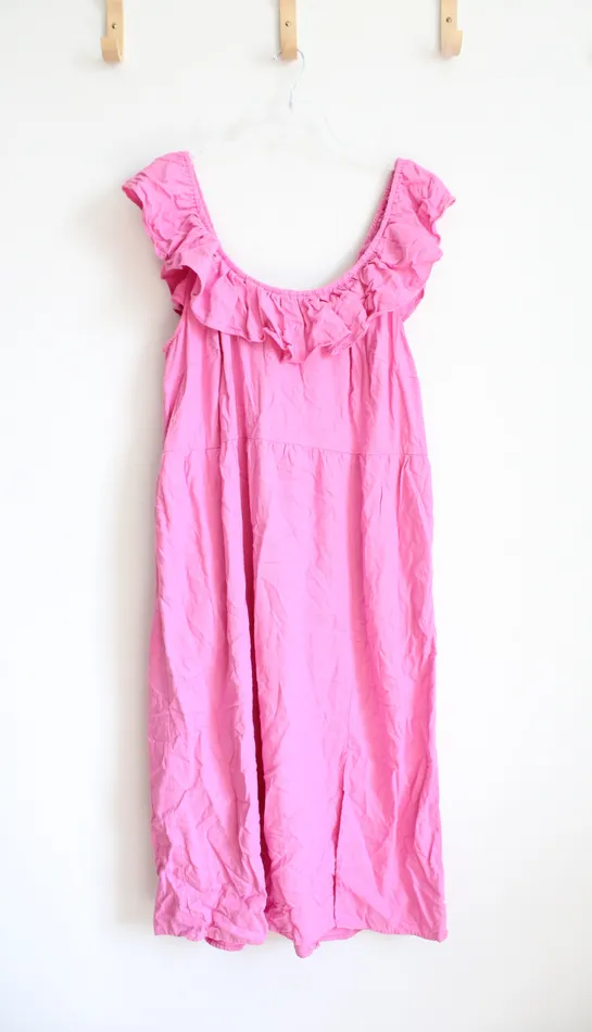 Earrings Ava Viv Ava Viv Pink OffTheShoulder Maxi Dress 1X