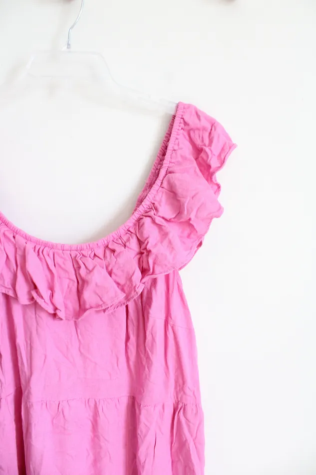 Earrings Ava Viv Ava Viv Pink OffTheShoulder Maxi Dress 1X