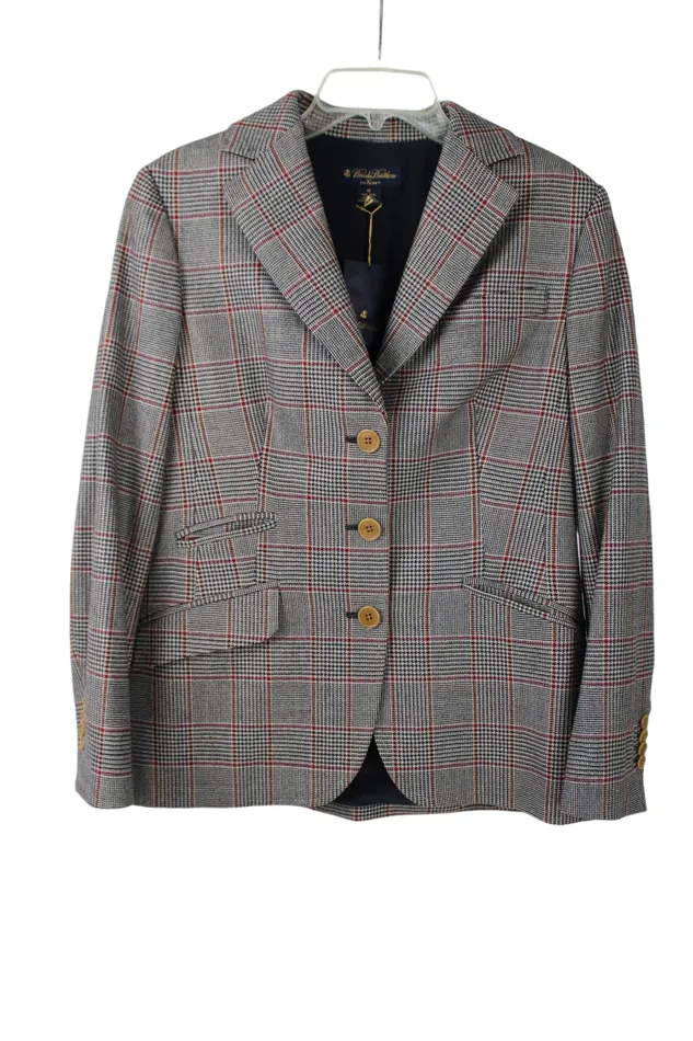 Earrings Brooks Brothers NEW Brooks Brothers SaxXon Houndstooth Blazer 10