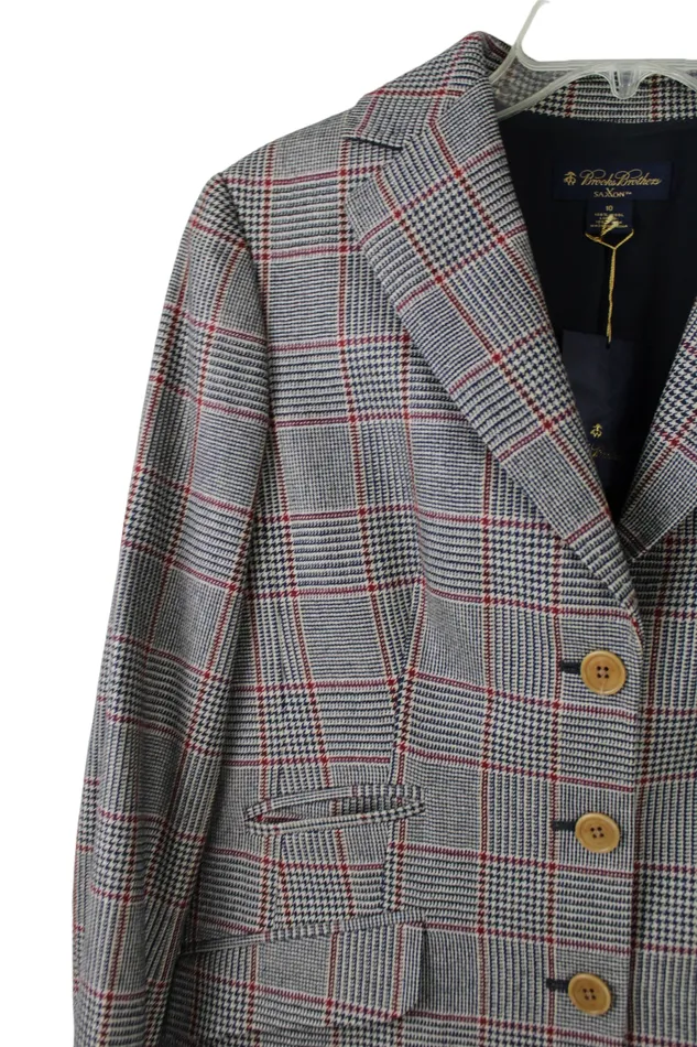 Earrings Brooks Brothers NEW Brooks Brothers SaxXon Houndstooth Blazer 10