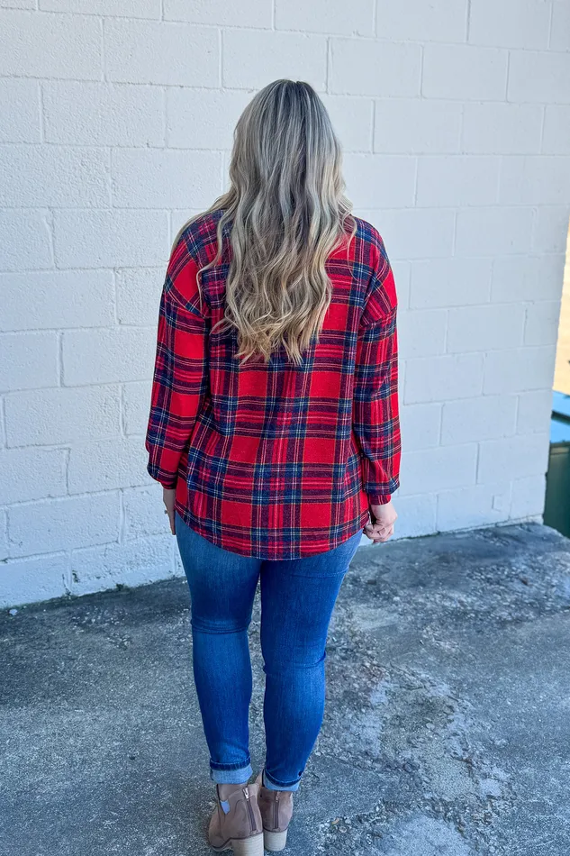 Earrings Cabin Retreat Plaid Button Down Top Heimish