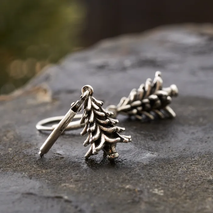 Earrings Chadds Ford Jewelry Vintage Leverback Pine Tree Earrings