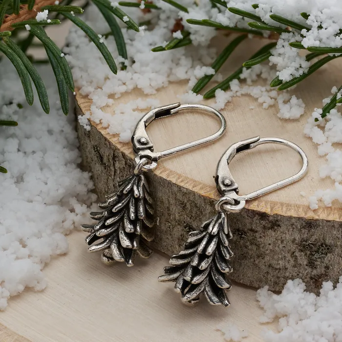 Earrings Chadds Ford Jewelry Vintage Leverback Pine Tree Earrings