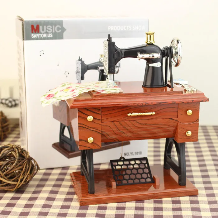 Earrings CJ Retro Nostalgic Simulation Sewing Machine Music Box Music Box